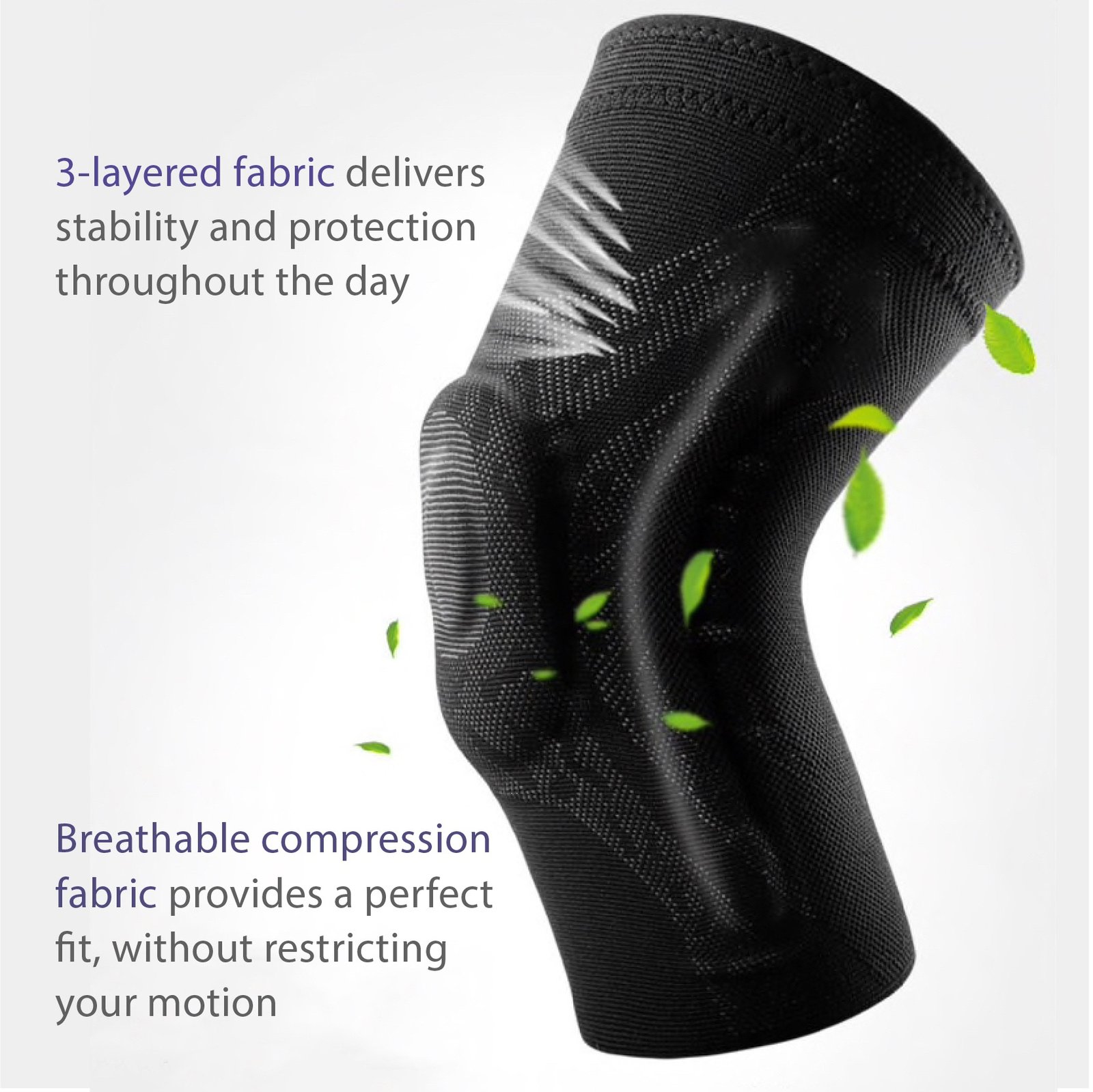 Genouillère de compression avec rembourrage en silicone – Image 4