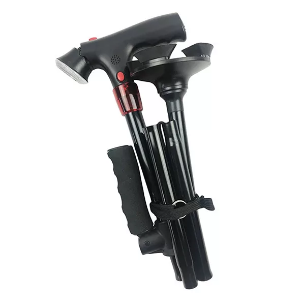 Canne Pliante Bâton de Marche Pliable avec Lumière LED – Image 2