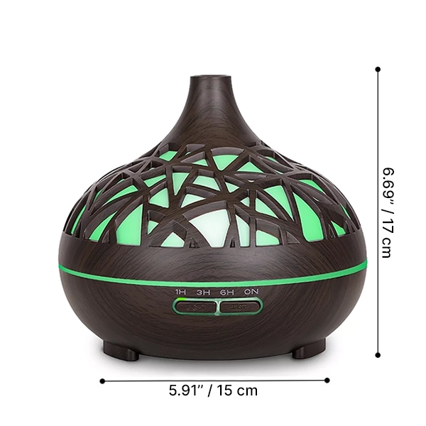 Humidificateur D’Air en Bois Creux Diffuseur D’Huiles Essentielles – Image 4