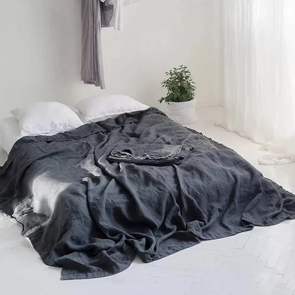 Ensemble De Draps Plats En Lin Lavé – Image 3