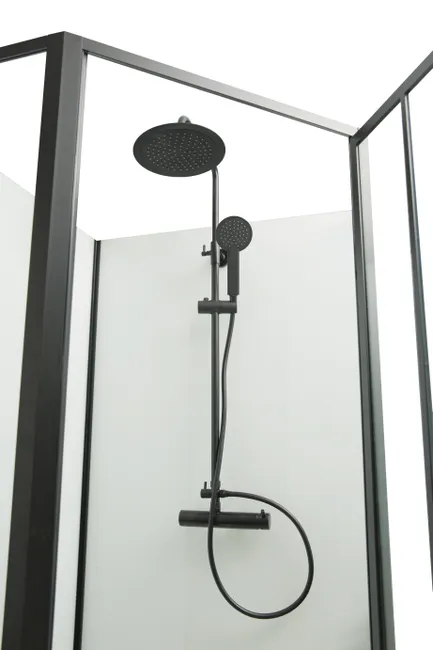 Cabine de douche carrée industrielle L.90 x l.90 cm, Artelo – Image 7